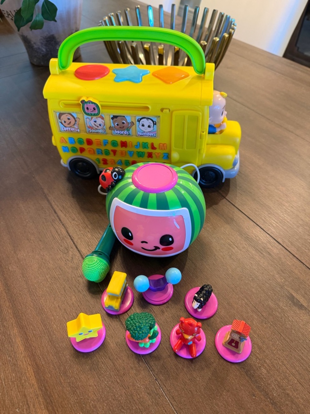 Cocomelon ABC Toy Bus and Cocomelon Karaoke machine